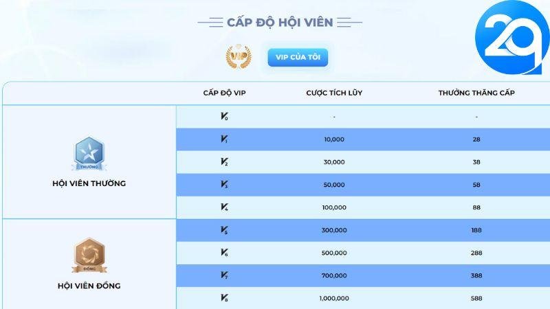 Các gói Vip tại 2Q